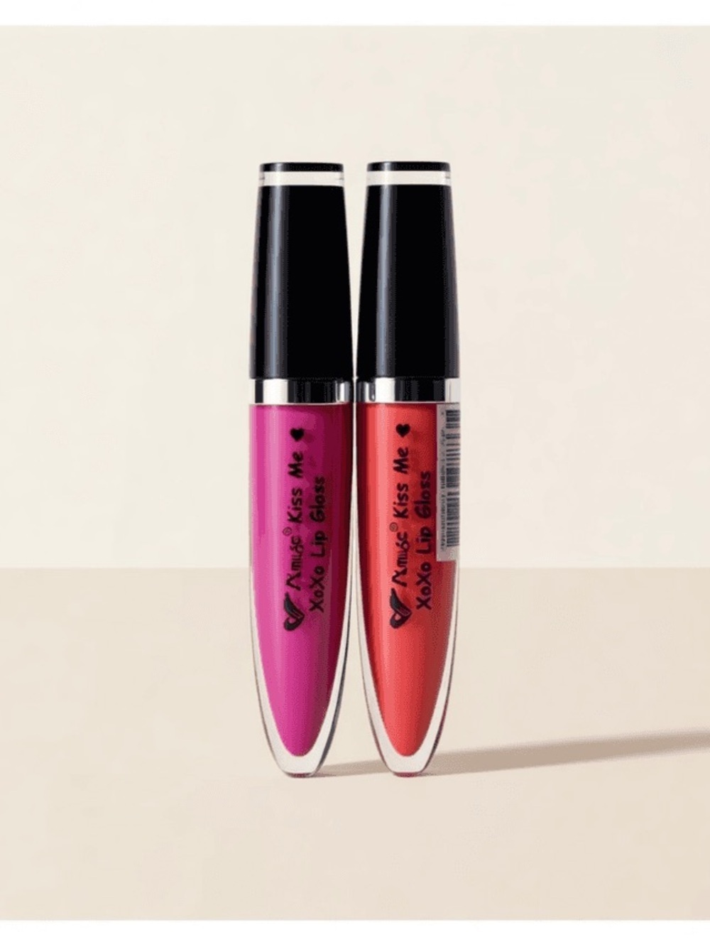 Muse Kiss Me Xoxo Lip Gloss Duo - Vibrant Pink & Bold Red